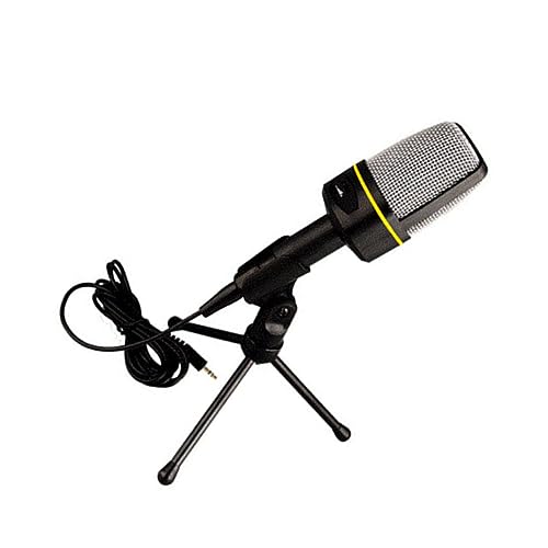 CIMAXIC Microfono Da Tavolo Con Treppiede 3,5 Mm Microfono Per Computer Anti-interferenza Per Chat Audio Karaoke Registrazione Musicale