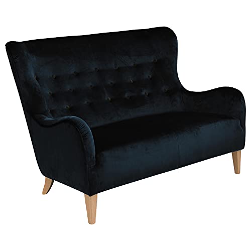 Max Winzer Sofa Medina 2-Sitzer | In Schwarz | Au Samtvelours | 149 x 95 x 105 cm - 30171-2100-2044240-F01 Max Winzer Sofa Medina 2-Sitzer | In Schwarz | Au Samtvelours | 149 x 95 x 105 cm
