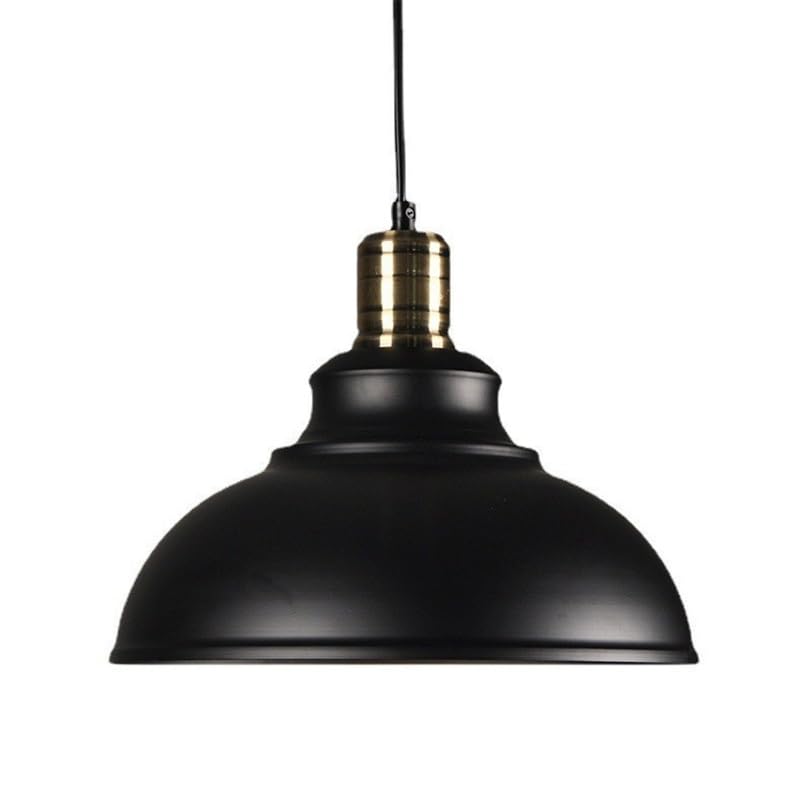 Lustre suspension noir en métal forgé, luminaire industriel moderne aux finitions soignées