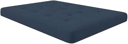 Signature Sleep Trule 8" Pocket Coil Reversible Futon Mattress Full in Blue