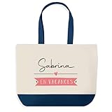 Pratique et spacieux – Suffisamment spacieux pour transporter vos provisions, affaires de plage ou documents. Une touche de bleu marine élégante pour un look simple mais raffiné.