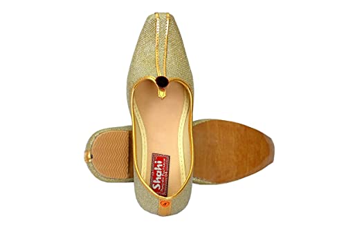 SHAHI PUNJABI FOOTWEAR Kids Golden Punjabi Jutti & Mojari's Sherwani Look for Boys
