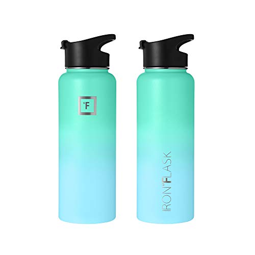 image for IRON °FLASK Sports Water Bottle - 32oz, 3 Lids (Spout Lid), Vacuum In