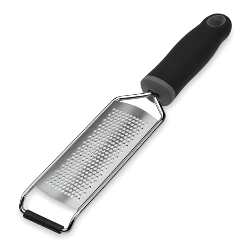 Stainless Steel Ultra Fine Cheese Grater Great for Hard Cheeses, Chocolate, Nutmeg, and Lemon Zest - EJKJ Kitchenware