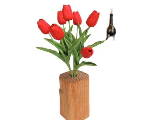 Welcome Logo Flowers Realistic Red Tulips...