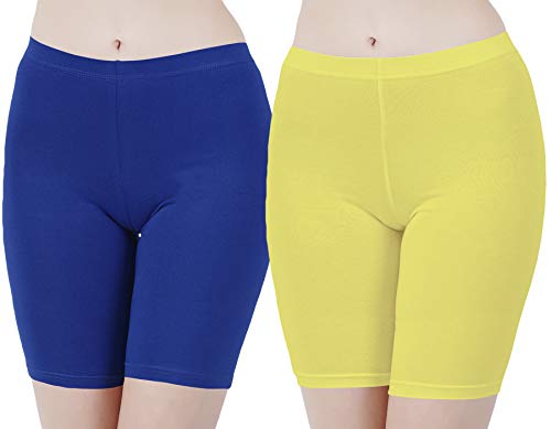 Image of Buy That Trendz Cotton Lycra Tight Fit Stretchable Cycling Shorts Womens | Shorties for Active wear /Exercise /Workout /Yoga /Gym /Cycle /Running Red Grey Combo Pack of 2