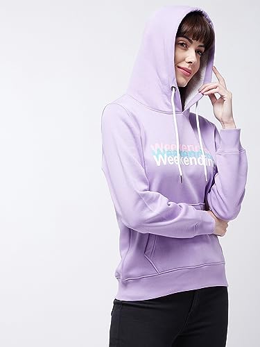 Image of Modeve Women Printed Hooded Sweatshirt for Winter