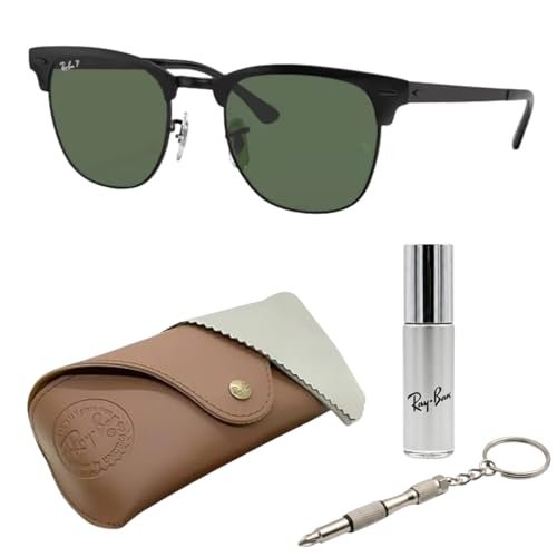 Image of Ray-Ban RB3716 CLUBMASTER METAL Square Shaped Sunglasses for Men & Women with Official RAYBAN Eyewear Kit
