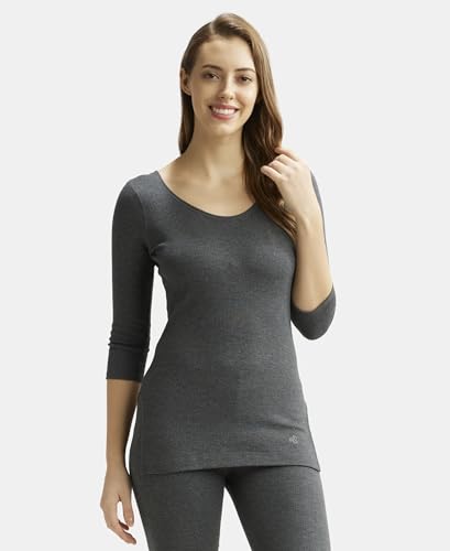 Jockey 2503 Women's Super Combed Cotton Rich Three Quarter Sleeve Tailored Fit Thermal Top with Stay Warm Technology - Image 5