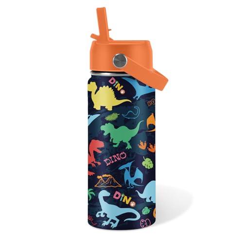 Dinosaur Water Bottle for Kids (16oz)