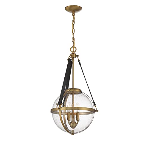 Savoy House 7-1837-3-322 Bozeman 3-Light Pendant In Warm Brass (14" W X 25" H) #TOP4