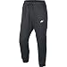 Men's Nike Sportswear Club Jogger Sweatpant, Fleece Joggers for Men with Pockets, Charcoal Heather/White, L