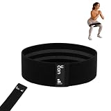 U Can Banda de Resistencia de Tela | Pilates, Yoga y Entrenamiento Funcional (Negro, Medio)
