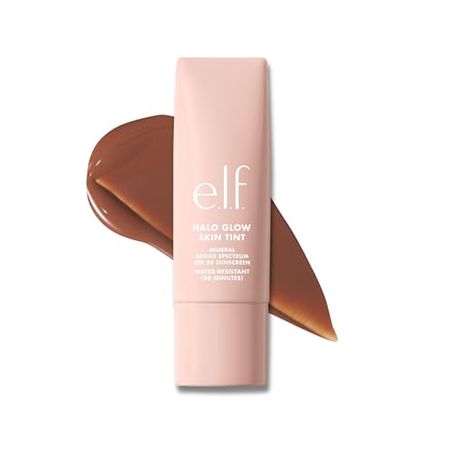 Image of e.l.f. Halo Glow Skin Tint SPF 50, Tinted Moisturizer For Light, Buildable Coverage, Creates A Natural Glow, Vegan & Cruelty-Free, 15 Deep Cool