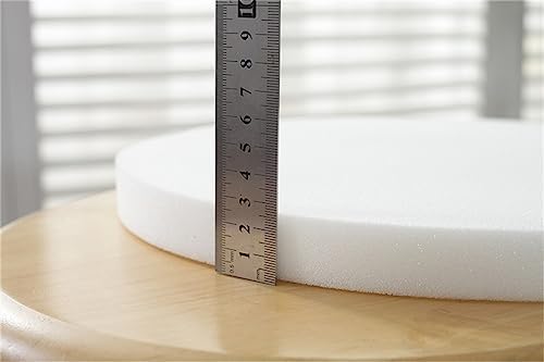 Set di 4 cuscini rotondi da 30 cm, con fascia elastica antiscivolo, per uso interno ed esterno, per giardino, bistrot, patio, sala da pranzo, ufficio, lavabili in lavatrice