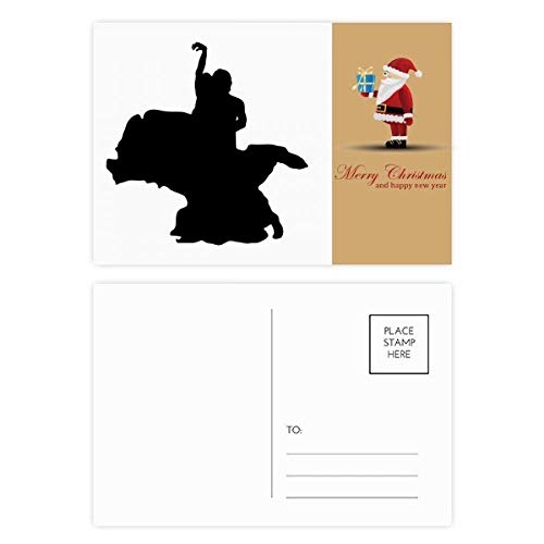 Cartes postales Père Noël Danseur pour vos vœux au pied du sapin