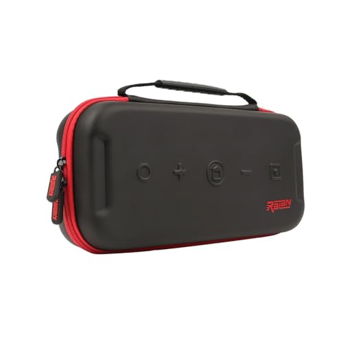 Lawnoval Étui de transport rigide imperméable et résistant aux chocs pour Switch 2, sac de rangement de grande capacité avec matériau PU et EVA, blanc et noir
