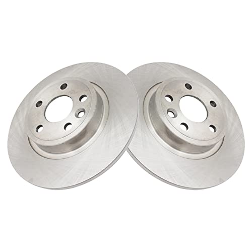 Image of TRQ Rear Brake Pad and Rotor Set Ceramic Rotors Compatible with 2018-2019 Jaguar E-Pace 2015-2019 Land Rover Discovery Sport