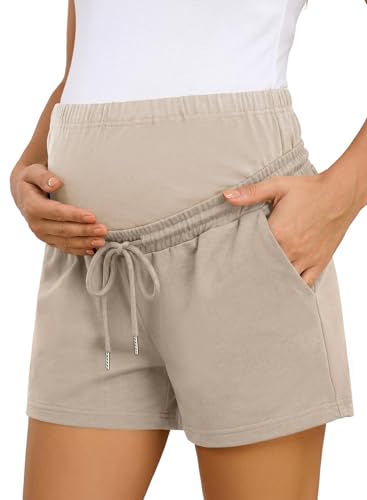BLENCOT - BLENCOT Women's Maternity Shorts Over The Belly Stretchy - Best Deal on Amazon