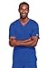 Cherokee Workwear Scrubs Unisex Stretch V-neck Top, Royal, Large