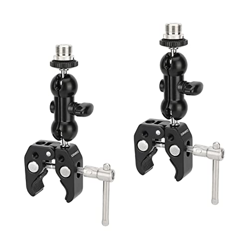 Image of CAMVATE Crab Clamp & 360°Ball Head with 5/8"-27 Screw for Microphone(2 Pieces) - 3130