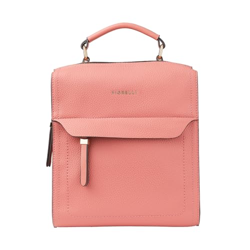 Fiorelli Women's Isla Small Backpack, Stylish Backpack with Adjustable Straps & Pockets, Camelia Pink Faux Leather