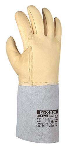 (12 Paar) teXXor Handschuhe Schweißerhandschuhe Argon III 12 x beige XL/10