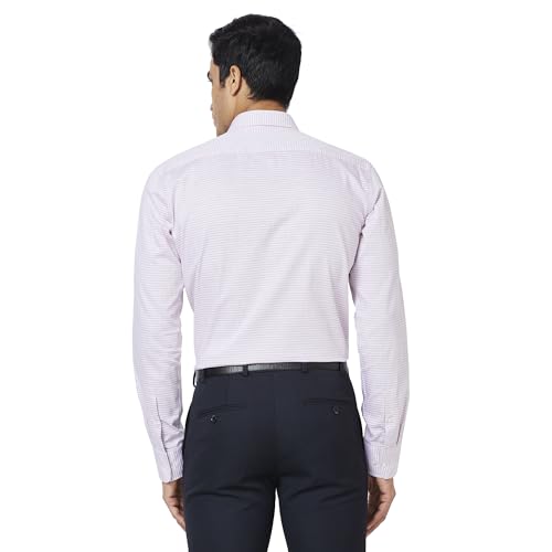 Image of Park Avenue Men's Pure Cotton Checks Pattern Slim Fit Semi Cutaway Collar Full Sleeve Formal Shirt