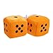 2 X Peluche Fuzzy Dice Pois Blancs, Décoration De Voiture De Dés Vintage pour Décoration De Voiture Ornement Décoration De Voiture Cadeau