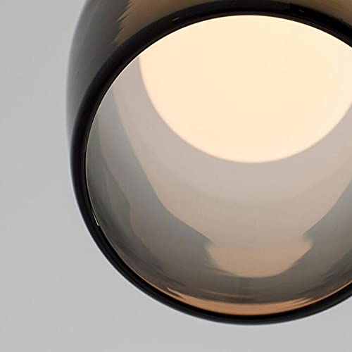 Lámpara Colgante Pequeña E27 con Cristal Gris para Iluminar Espacios Oscuros 2