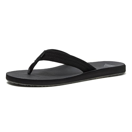 Image of Quiksilver Carver Suede Flip Flops for Men, Arch Support Athletic Mens Sandals, Thong Mens Slides