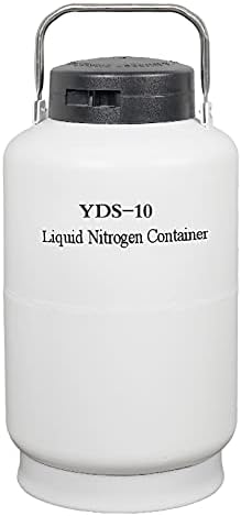10L Liquid Nitrogen Container LN2 Tank Cryogenic Dewar Flask with Straps 3