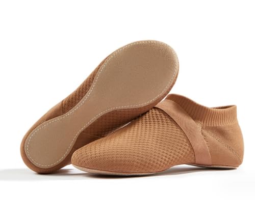 Jazz Shoe Slip-on for Women Dance Flat Shoes Teacher Trainning and Lala Cheering Dance Slippers