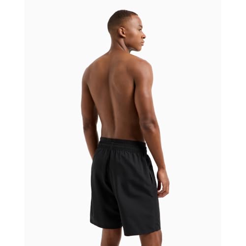 Emporio Armani Men's Logo Band Solid Colored Bermuda Swim Short4