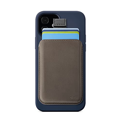 Distil Union Wally Junior | Apple MagSafe-Compatible Wallet, Leather Card Holder for iPhone, with Quick Access Pull-Tab