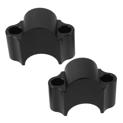 Rehausseur de guidon 28 mm pour moto en aluminium noir avec pontets courts