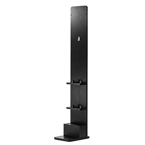 サンワダイレクト ダイソンスタンド 木製 dyson V12 V11 V10 V8 V7 V6 DC74 DC62 DC45 DC35 対応 木目 付属ツール収納可能 タップボックス付き ブラック 200-STAND2BKM
