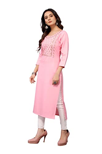 Image of PERFECTBLUE Women's Embroidery Rayon Kurti (Kurti-VRK101 Variation)
