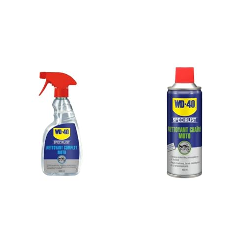Nettoyant chaîne moto WD-40 Specialist aérosol pour éliminer les résidus de graisse