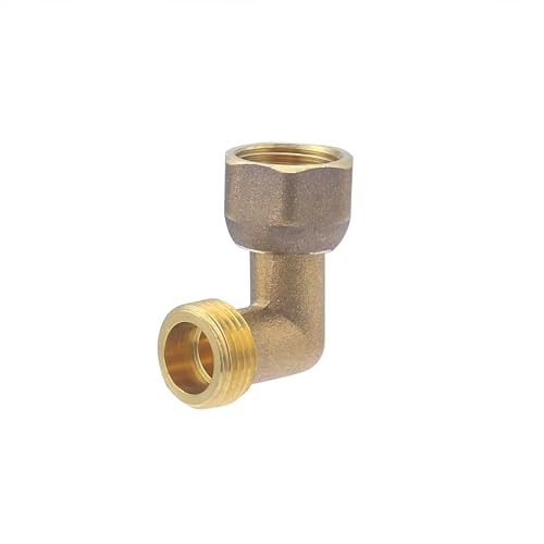 Coude avec écrou libre mâle-femelle 3/8 | Laiton brut résistant | Connexion sûre pour installations sanitaires et chauffage | Facile à installer et durable | QUICK PLOMBERIE