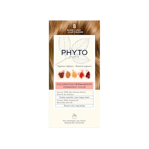 PHYTO Phytocolor Permanent Hair Color with Botanical Pigments, 100% Grey Hair Coverage, Ammonia-free, PPD-free, Resorcin-free, 0.42 oz
