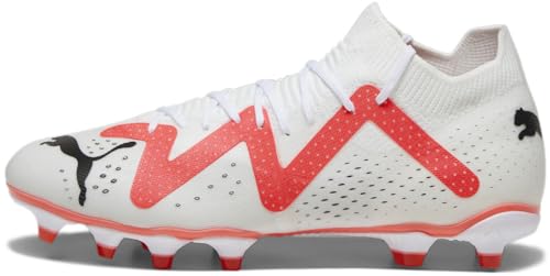 Puma - Womens Future Match Fg/Ag Shoes, Color Puma White/Puma Black/Fire Orchid, Size: 11.5 M US