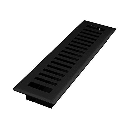 Imperial Montezuma 2-1/4 in. x 12 in. Black Iron Floor Register