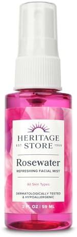 HERITAGE STORE Rosewater Facial Mist, Hydrating Face Spray, 2 fl oz