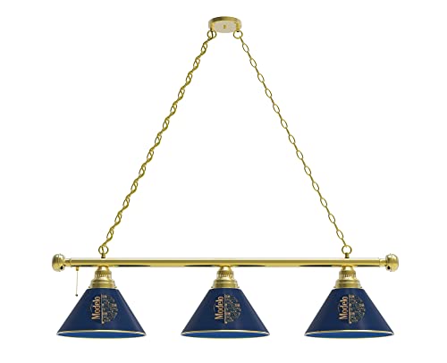 Holland Bar Stool Co. Modelo (Ptrn) 3 Shade Billiard Light With Brass Fixture #TOP5