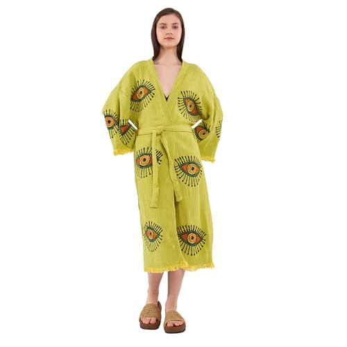 Image of Evil Eye Kimono Robe - Beach Kimono Coverups for Woman
