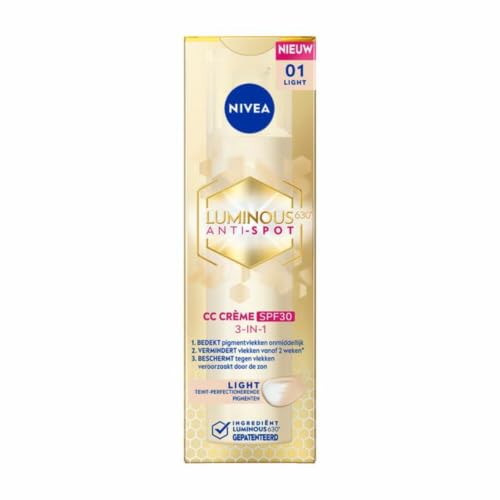 NIVEA Luminous 630 CC Anti-Fleckenfluid FPS30 Claire Teint (1 x 40 ml), CC Cream Unified Teint, Foundation deckt Unvollkommenheiten ab… – Ansicht 2