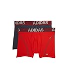 adidas Men's Sport Performance Climacool Trunks Underwear (2-Pack), Red, X-Large