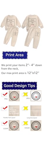 MYGBCPJS Boys Girls Customized Sweat Suit Kids Custom Fleece Long Sleeve Sweatshirt & Sweatpants Set Add Own Name Text Image4