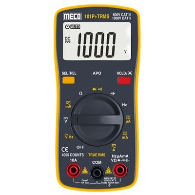 MECO 101P+TRMS Digital Multimeter, 4000 Count TRMS Autoranging, Pocket Size with Backlight, Frequency Resistance Capacitance Diode Test-image-29